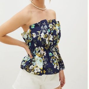 Anthropologie Ruffled Tube Top